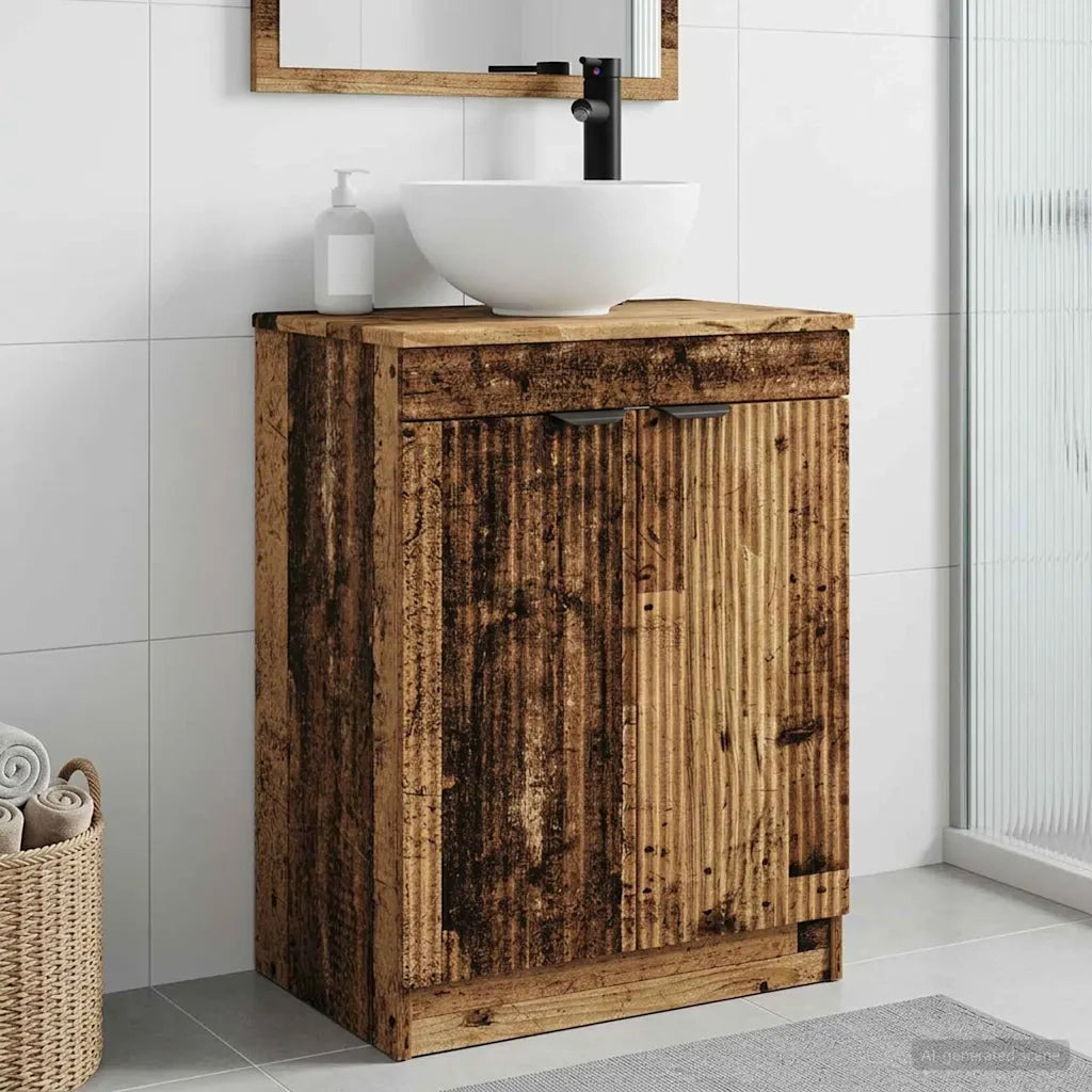 Mobile da bagno con lavabo Legno antico 54 x 35 x 83 cm 890146