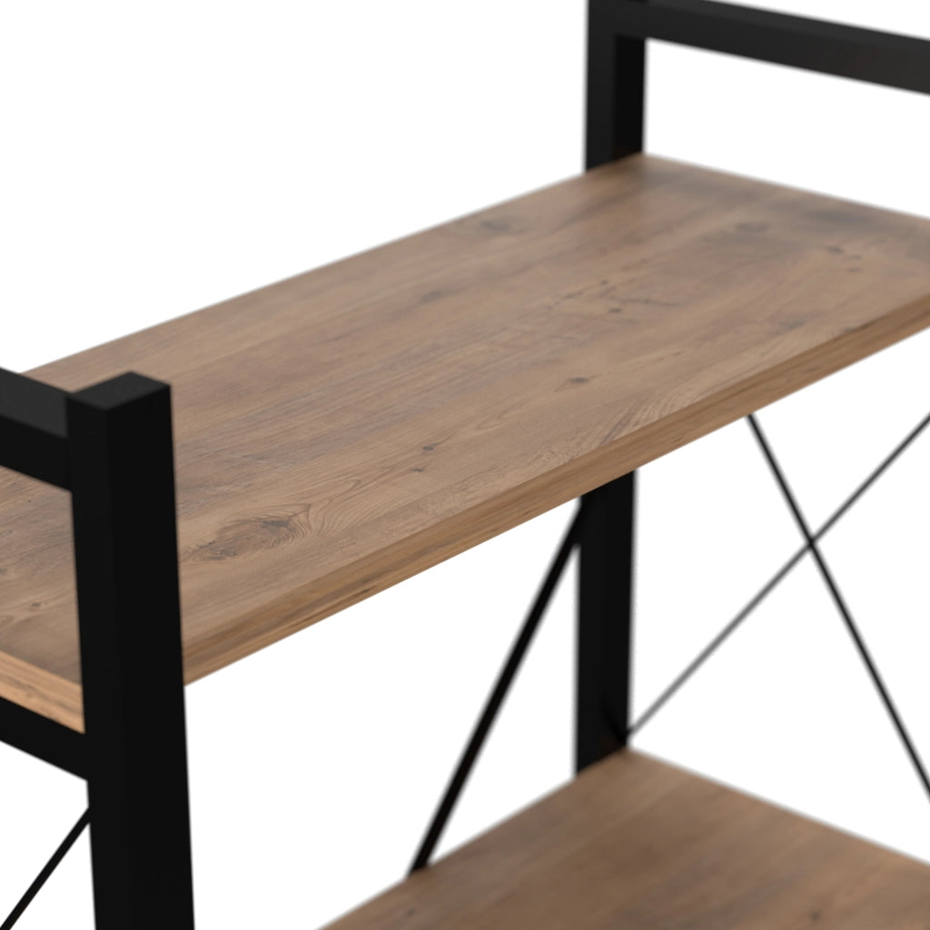 Scaffale a Terra 'Skørping' (AxLxP) 150 x 65 x 30 cm Libreria con 4 Ripiani Mobile Espositore con Telaio in Metallo -