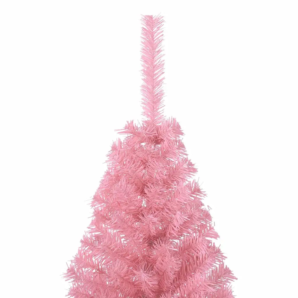 Albero di Natale artificiale con luci integrate Rosa 150 cm PVC
