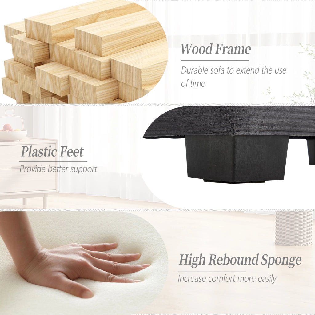 Divano letto moderno - Zephmum - Dark Grey - Piumino e cuscini inclusi