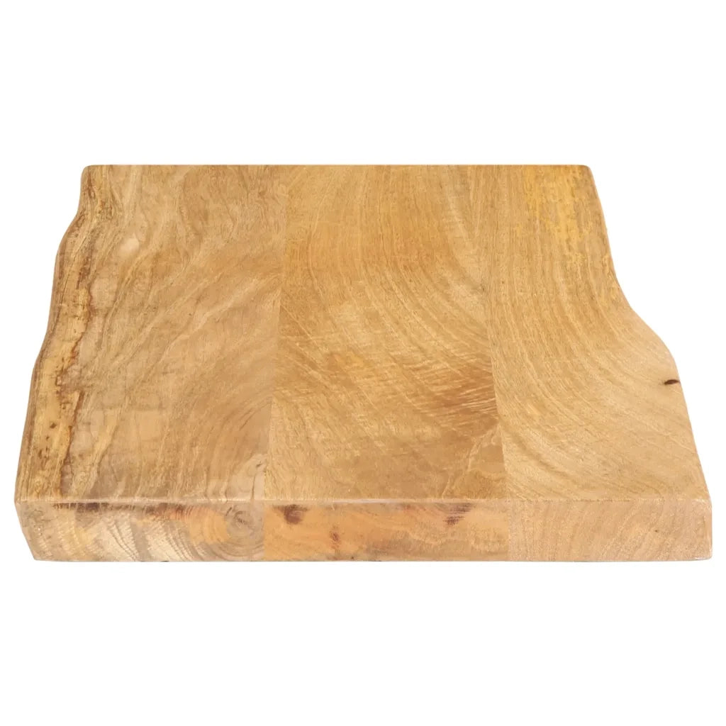 Piano Tavolo 60x40x2,5 cm Bordi Vivi in Legno Massello di Mango