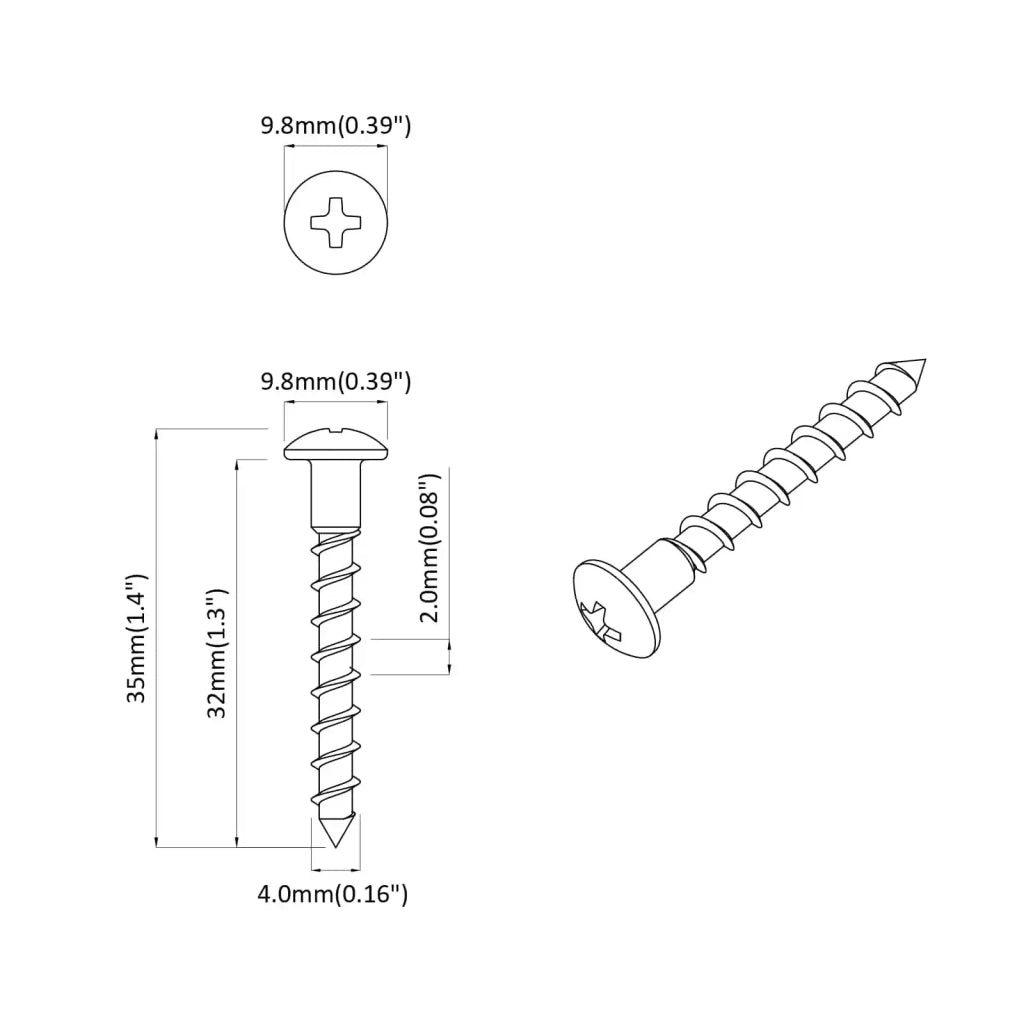 Vite 12 pz Argento 9,8 x 35 mm Ferro CFW6293552