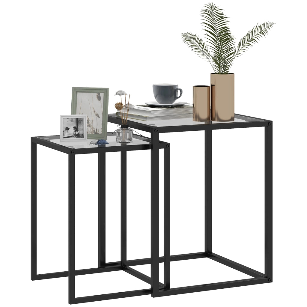 Tavolino da salotto ¨C zephmum ¨C nero, metallo, 2er Set