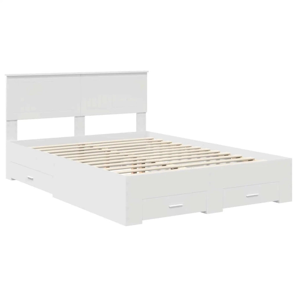 Struttura del letto Bianco 140 x 190 cm Legno multistrato