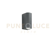 APPLIQUE BIEMISSIONE ONE ANTRACITE 2 LUCI ATTACCO GU10 IP54 6,7X9,3X13CM