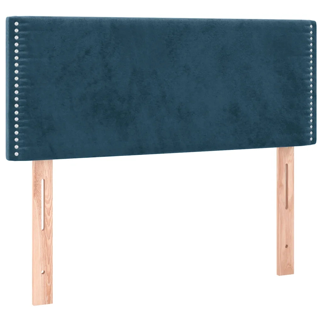Giroletto a Molle con Materasso Blu Scuro 100x200 cm in Velluto 3141231
