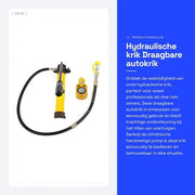 Cricotto idraulico portatile 5T - Manuale a pompa manuale - Connettori separati - Sonda pneumatica - Garanzia di qualità