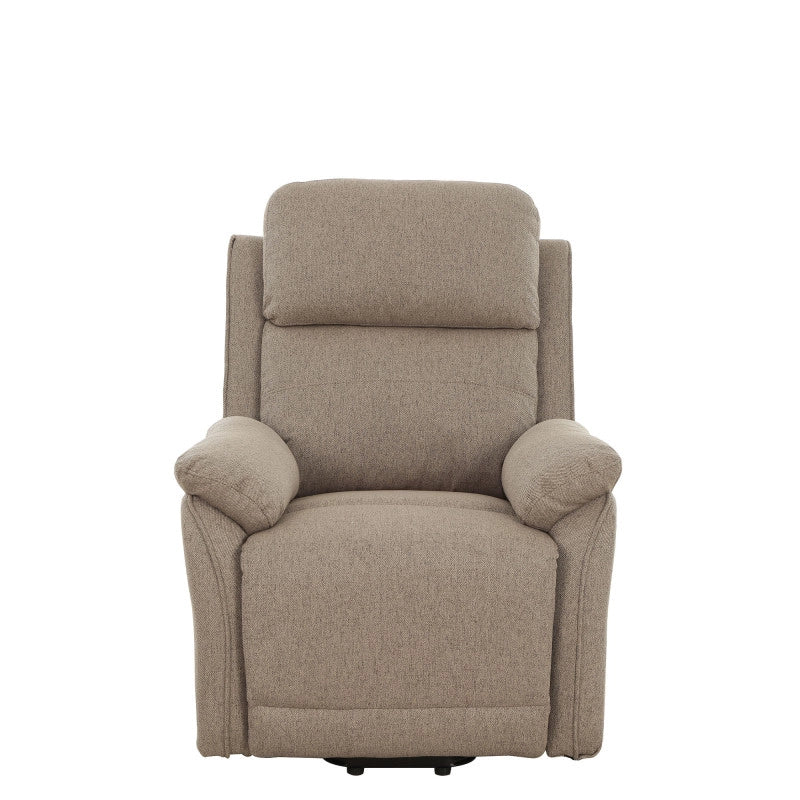 Poltrona Relax Eugenia 2 Motori con Usb Tessuto Tortora