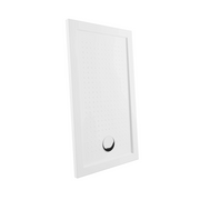 Piatto doccia 80x100 in acrilico bianco lucido design antiscivolo | Tikos