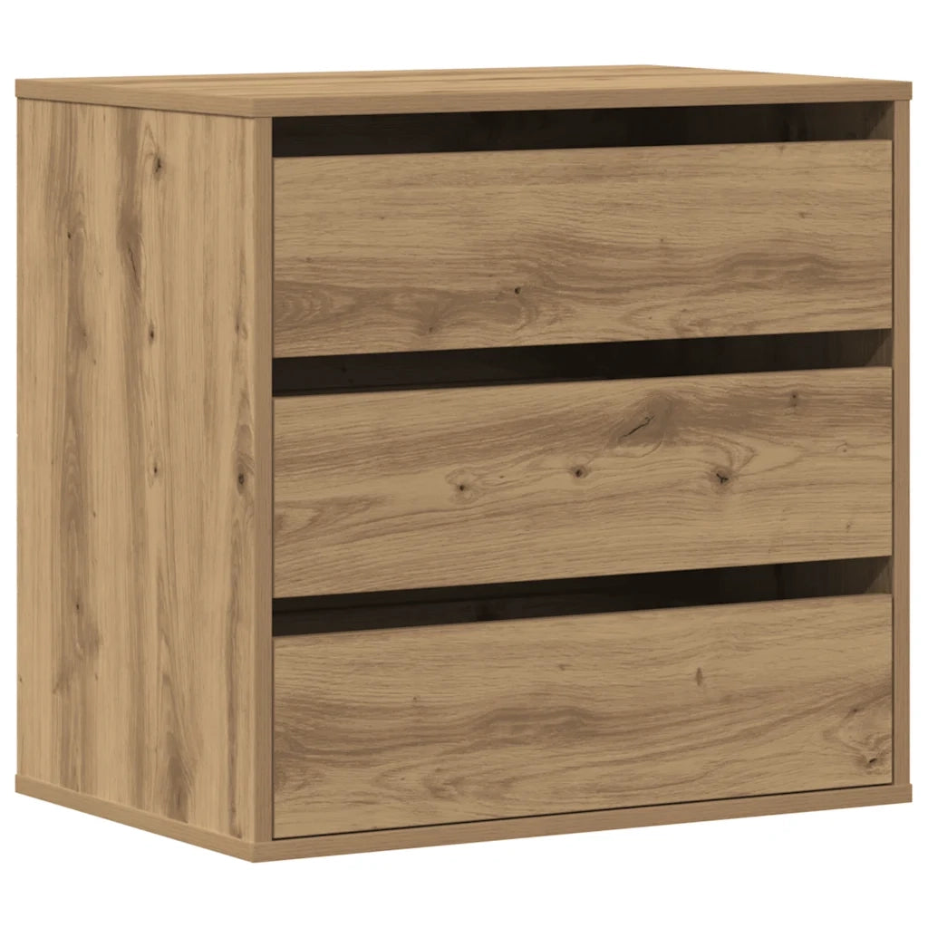 vidaXL Cassettiera Angolare Rovere Artigianale 60x41x58cm Multistrato