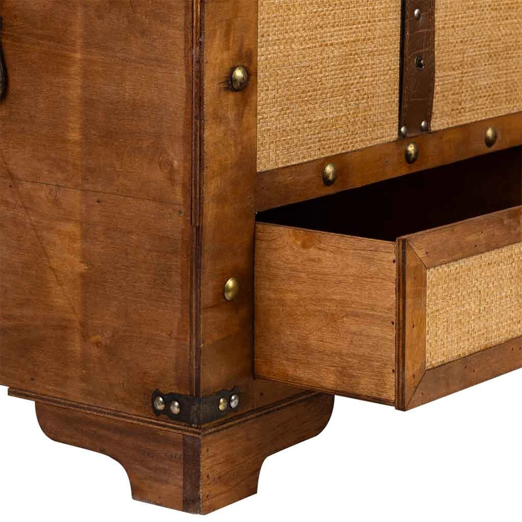 Baule in legno marrone 90x45x45,5