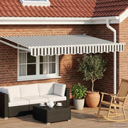 Tenda retrattile manuale con LED Antracite e Bianco 3,5 x 2 m