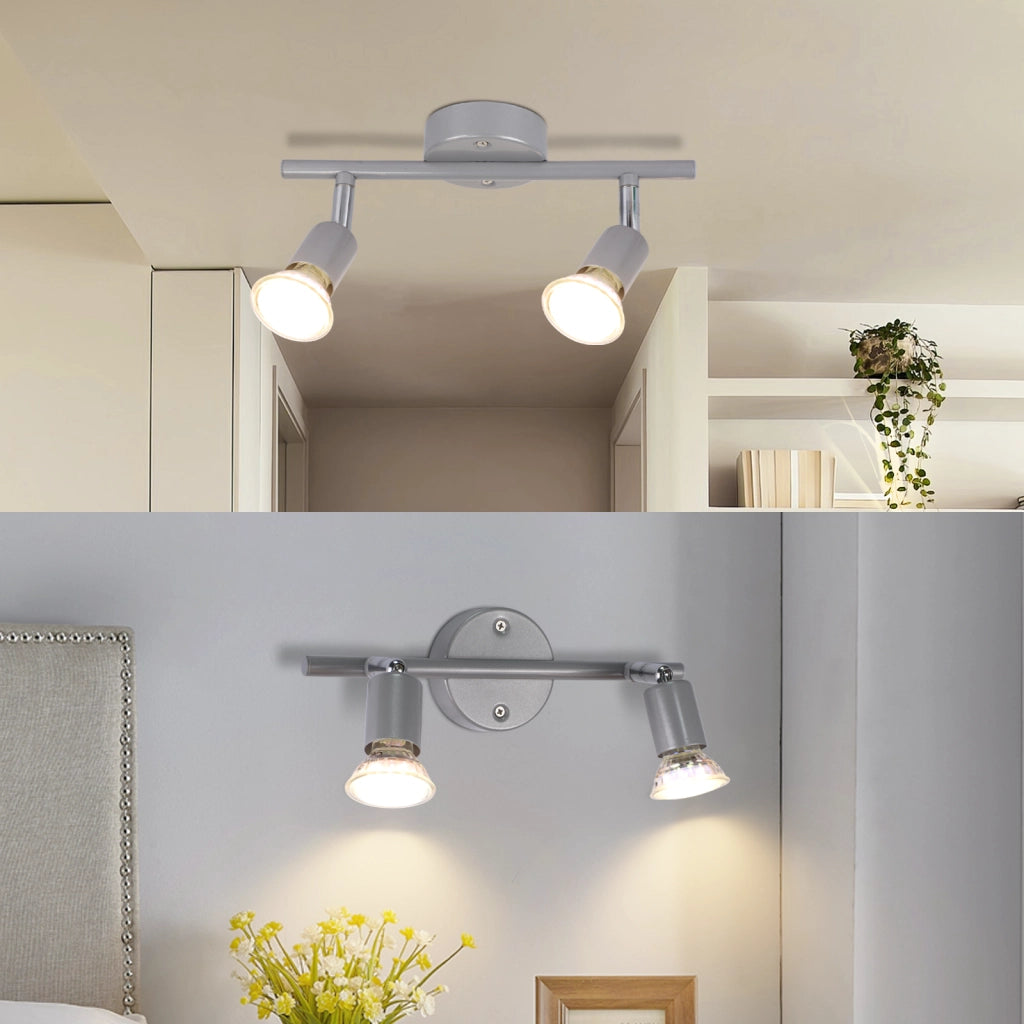 ZMH Faretto da soffitto GU10 a 2 fiamme Lampada da soffitto moderna per corridoio Lampadina inclusa