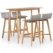 Set da Pranzo da Giardino 5 pz in Legno Massello di Acacia cod mxl 35217