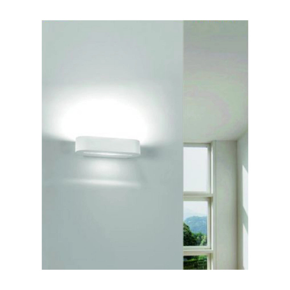 Trade Shop - Applique Parete Moderno In Gesso Ovale Attacco 1xr7s Verniciabile Lampada Gs-e63 -