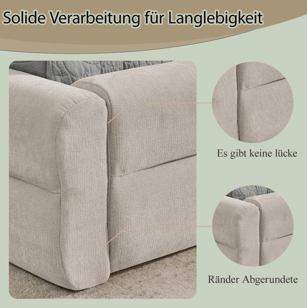 Letto 160x200 cm con testiera ergonomica; beige