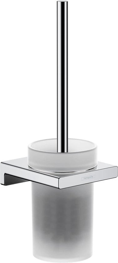 Set di spazzola e appoggio per il water, appoggio per spazzola del water, acciaio inossidabile, 130 x 370 x 130