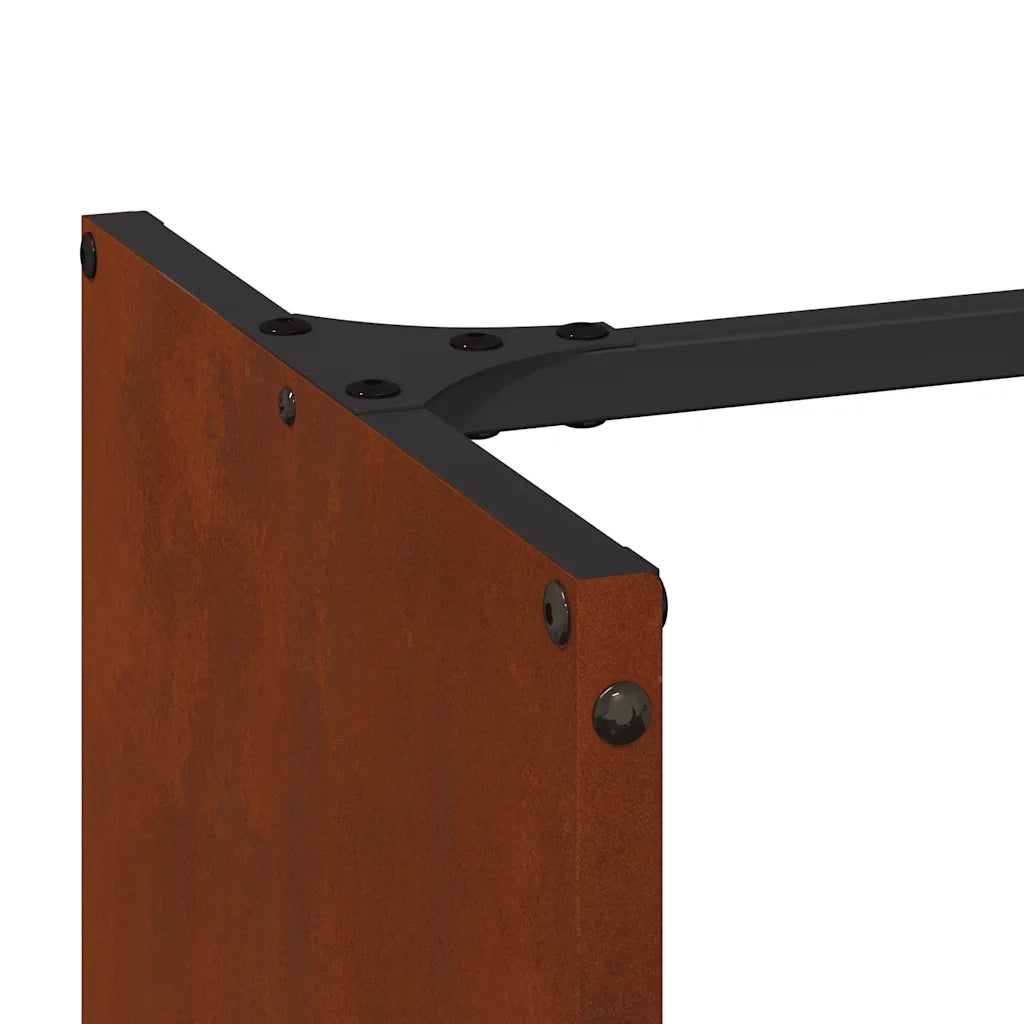 Rastrelliera per Legna da Ardere 40x40x40 cm in Acciaio Corten CFW5627659