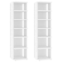 Scarpiere 2 pz Bianche 25x27x102 cm in Legno Multistrato cod mxl 77015