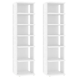 Scarpiere 2 pz Bianche 25x27x102 cm in Legno Multistrato cod mxl 77015