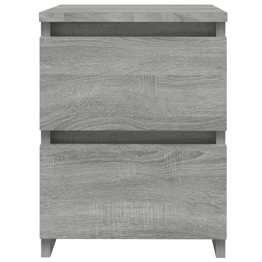 Comodini 2 pz Grigio Sonoma 30x30x40 cm in Legno Multistrato 815330