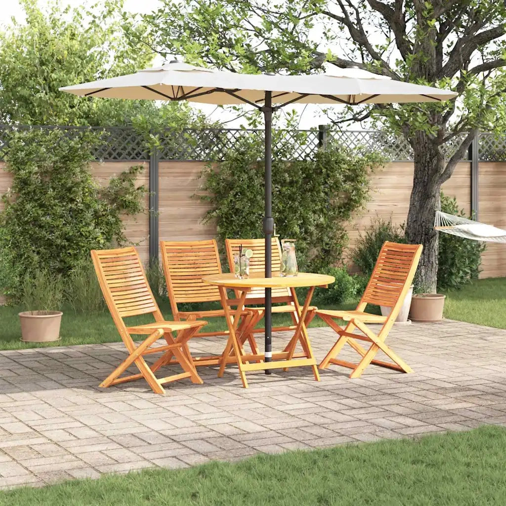 Set da Pranzo per Giardino 5 pcs Marrone 3375700