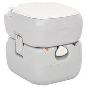 Toilette da Campeggio Portatile Grigia e Bianca 22+12 L in HDPE