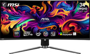 MAG 341CQP QD-OLED Monitor Gaming Curvo UWQHD 34", Quantum Dot OLED (3440x1440), 175Hz / 0.03ms, 99% DCI-P3, ΔE≤2, DisplayHDR True Black 400, KVM, DP 1.4a, HDMI 2.1, USB Type-C