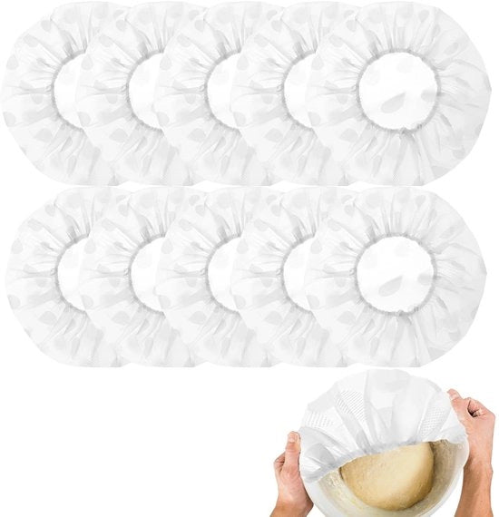 Set di coperture per piatti 27 cm - Copertura per piatti riciclabile - Cintura elastica fino a 50 cm - Adatto per pentola/pan - Impermeabile - Set da 10 pezzi