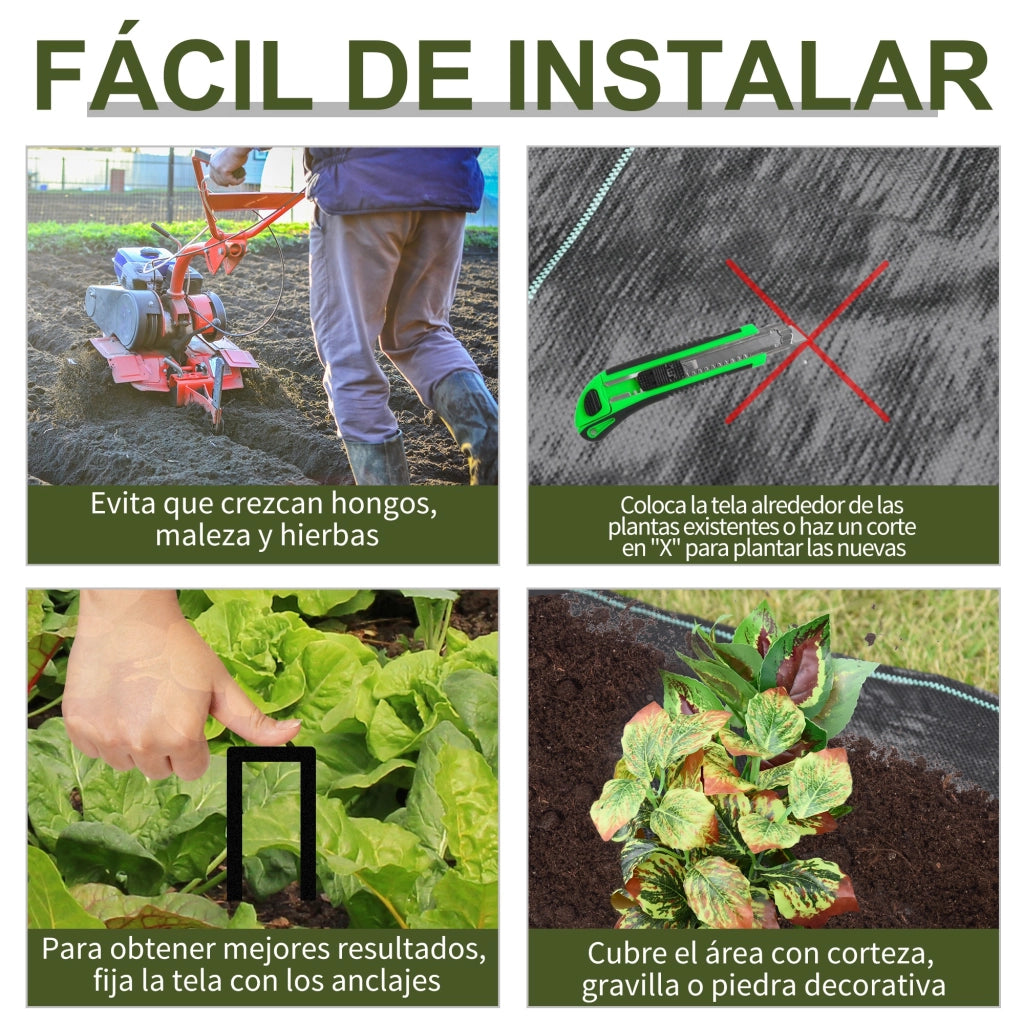 Tessuto Non Tessuto 100 g/m2 ¨C zephmum ¨C Giardino Nero 2x50 m