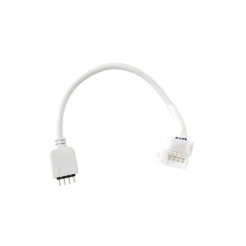 2 PZ Connettori Maschio 4 Pin Morsetto 10mm RGB per Chiusura Striscia Bobina LED