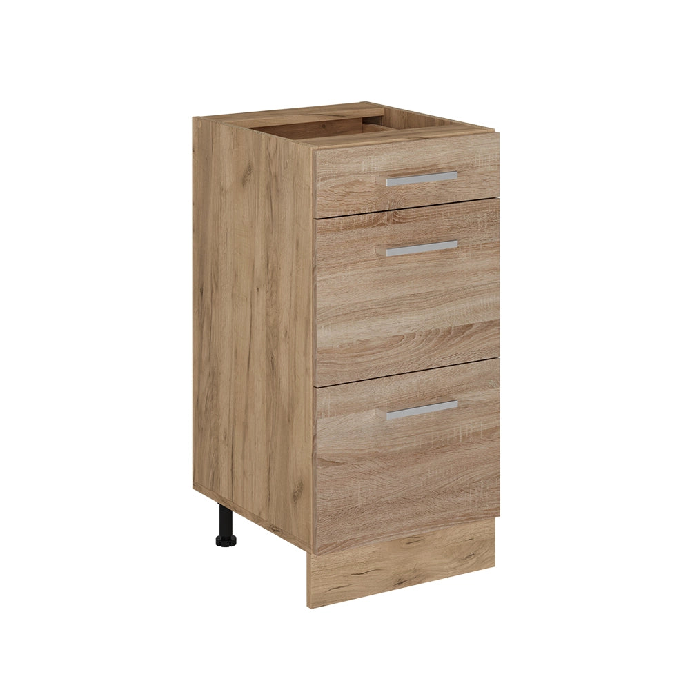 Vicco Mobiletto base per cucina Sonoma 40 cm con cassetti, senza piano di lavoro