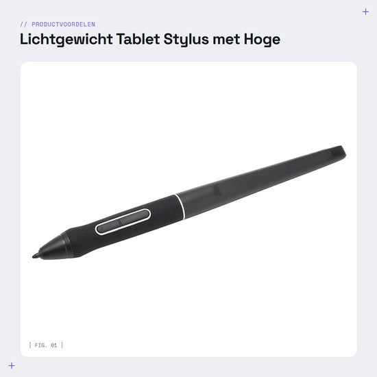 Stilo per Tablet con Alta Sensibilità - Peso Leggero - Progettazione Ergonomica - Due Tasti Personalizzabili - 8192 Punti di Pressione - Compatibile con Kamvas Pro - Stilo per Disegno