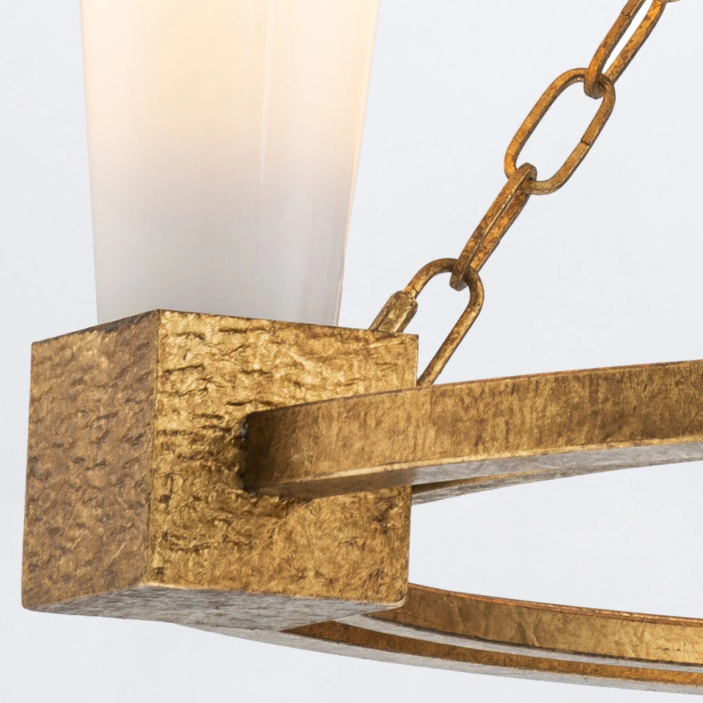Lampadario Art Déco ottone Ø66 3xE27 Kristy Elstead