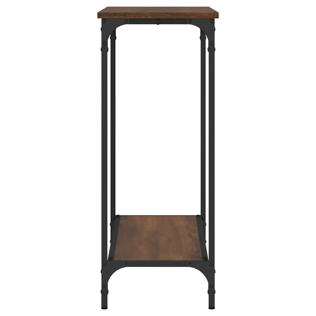 Tavolo Consolle | Tavolo d'Ingresso Rovere Marrone 101x30,5x75 cm Legno Multistrato