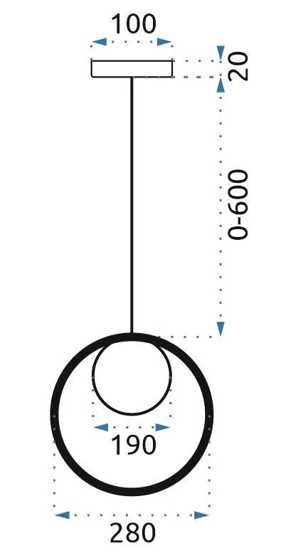 Lampada Da Soffitto Pensile Di Vetro Palla Oro Bianco Oro APP430-1CP