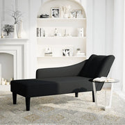 Sdraio con Bracciolo Destro in Tessuto Nero CFW1693592