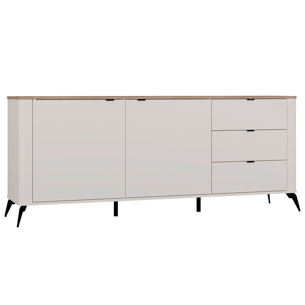 Cassettiera CORDOBA 2d3s cashmere beige rovere CASTELLO mobile 3 cassetti cichy domyk per camera e soggiorno