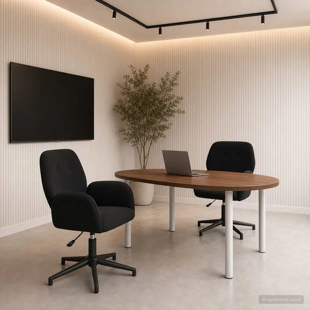 Sedie da scrivania girevoli 2 pz 54 x 55 x 90 cm Nero 3428324