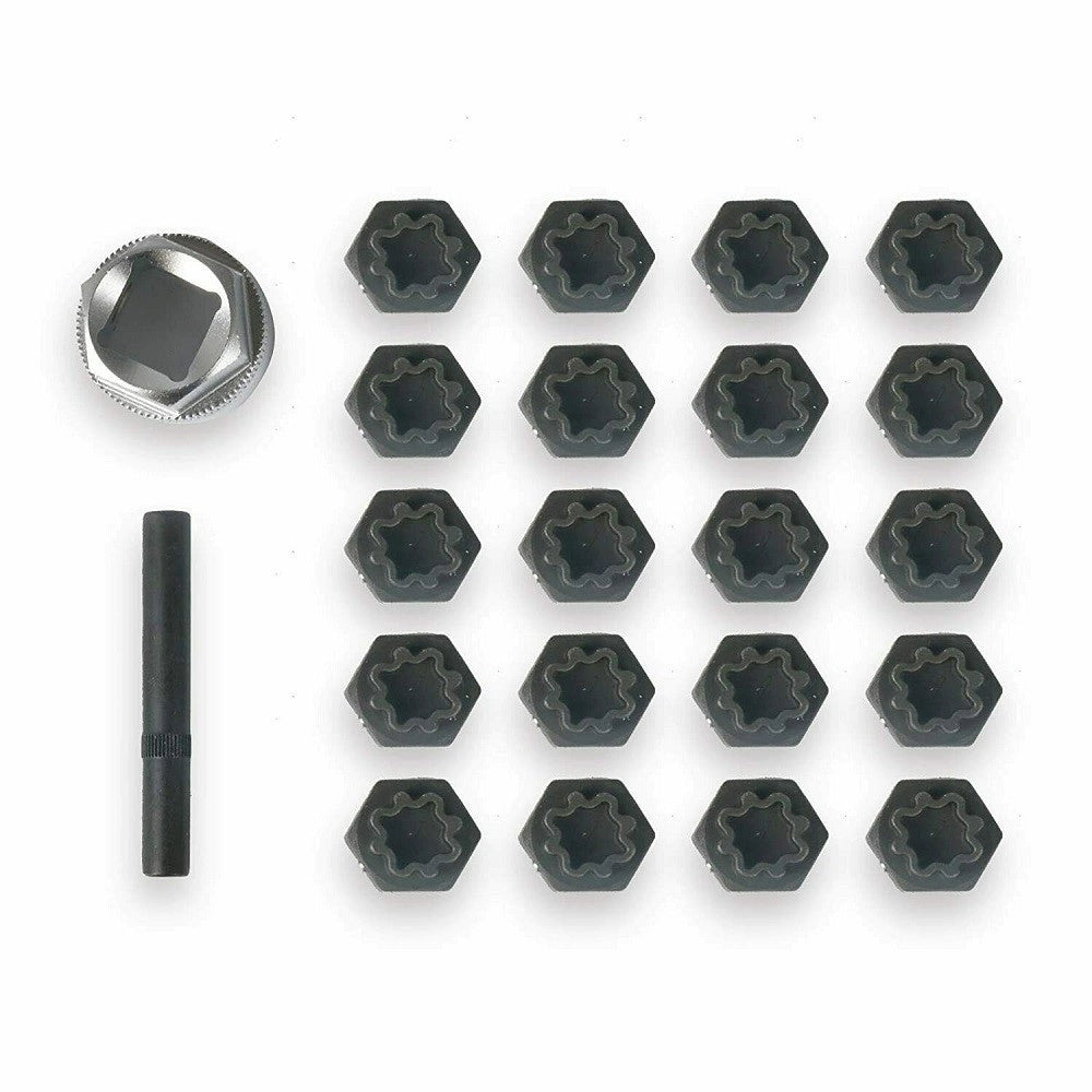 Trade Shop - Set 22 Pz Bussole Per Rimozione Dadi Bloccaggio Antifurto Ruote Audi Hy156163 -