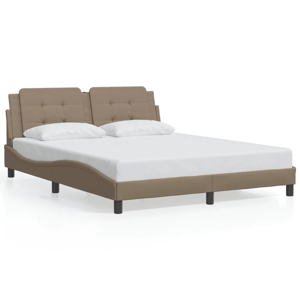 Giroletto con LED senza Materasso Zadar Cappuccino 160x200 cm 3214121