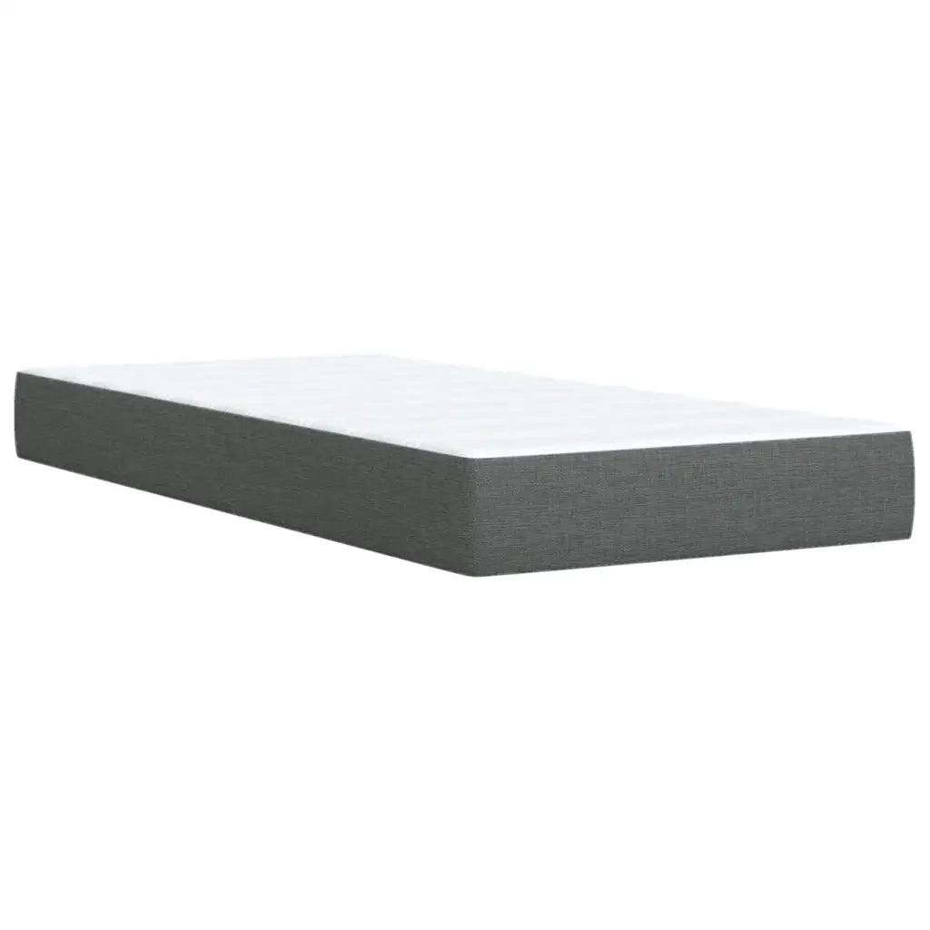 Giroletto a Molle con Materasso Grigio Scuro 90x190 cm Tessuto 3286529