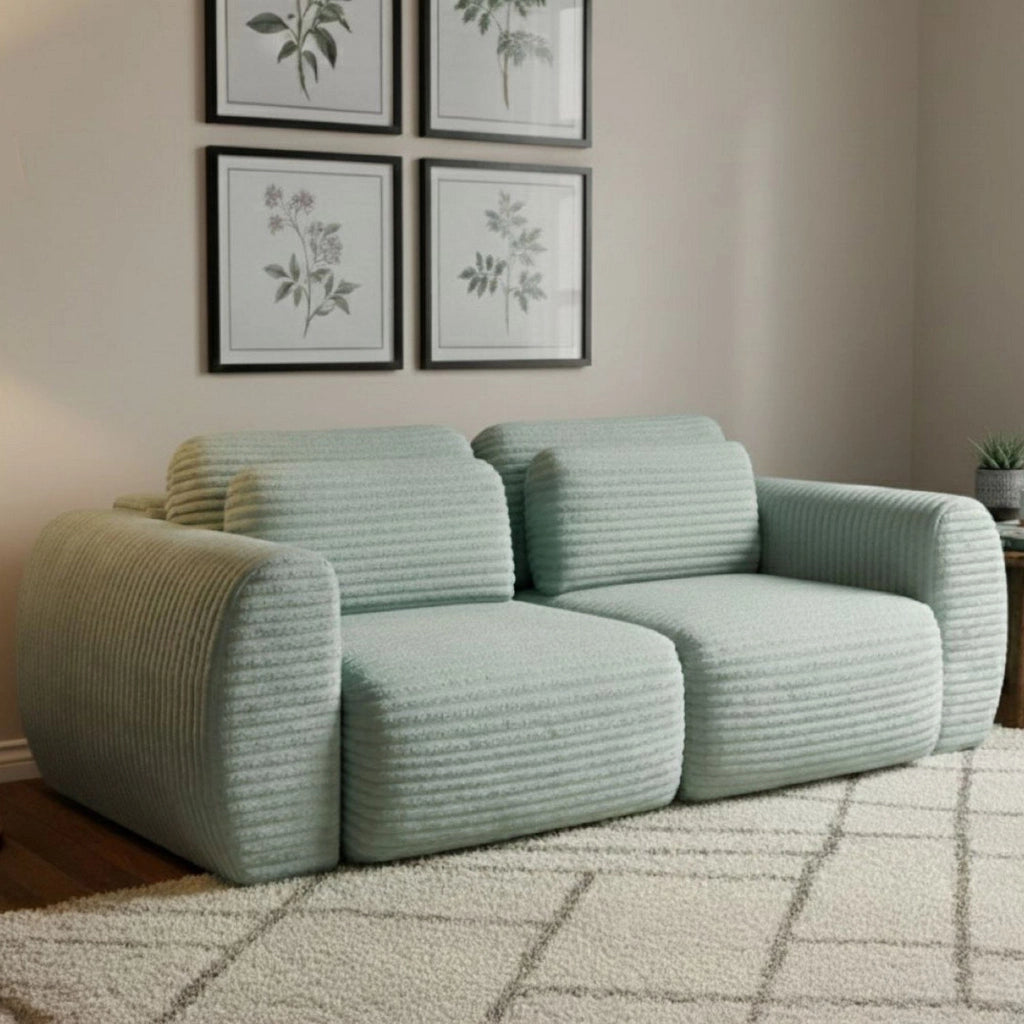 Golgi, Divano Letto 2 Posti Contenitore, 266x121 cm Verde Chiaro