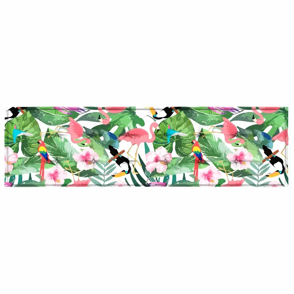 vidaXL Cuscino per Panchina da Giardino Verde e rosa 180 x 50 x 4 cm