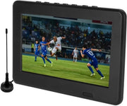 Display LED a 7 pollici Mini TV Portatile Supporta MKV AVI MP4 per Campeggio Escursione Casa Fuori Casa Viaggi Analogico TV Digitale TV ATV.