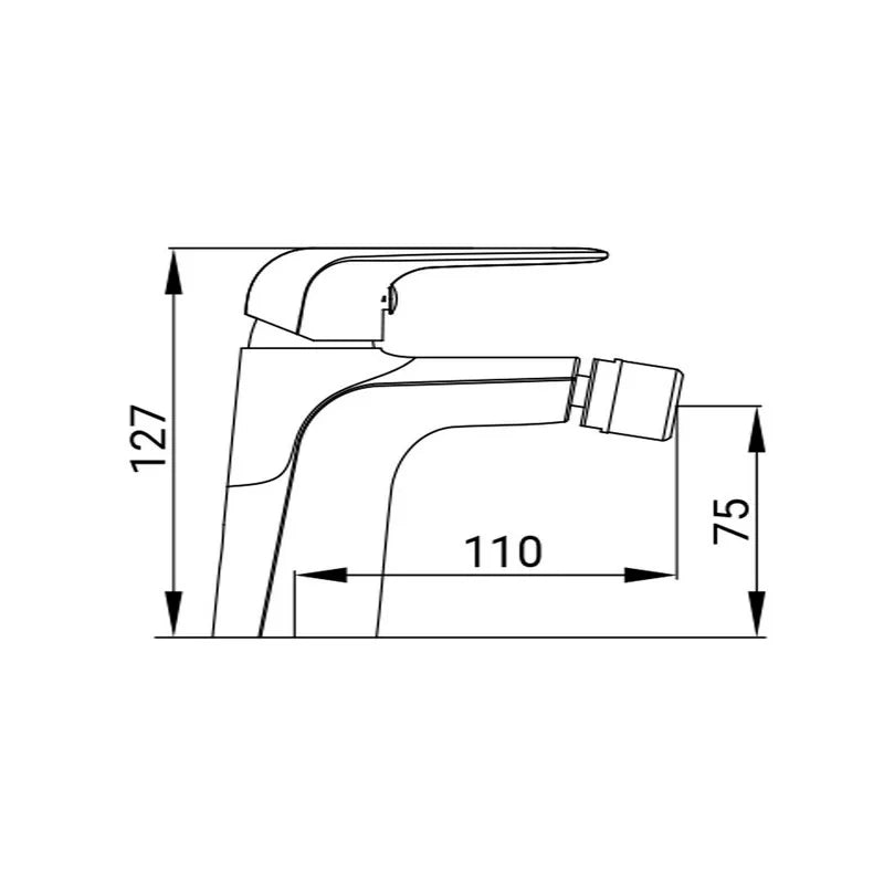 Rubinetto bidet cromato - serie livina