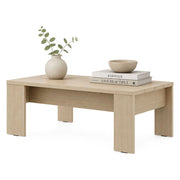 Bertona, Tavolino da Salotto Forma Rettangolare, 120x67x43h cm Marrone Rovere