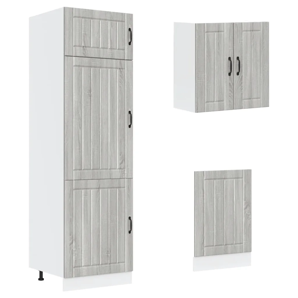 Set Mobili da Cucina 8 pz Kalmar Grigio Sonoma in Truciolato 3314807