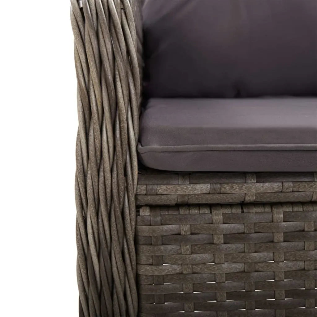 Set Mobili da Pranzo per Giardino 5 pz Grigio 3068741