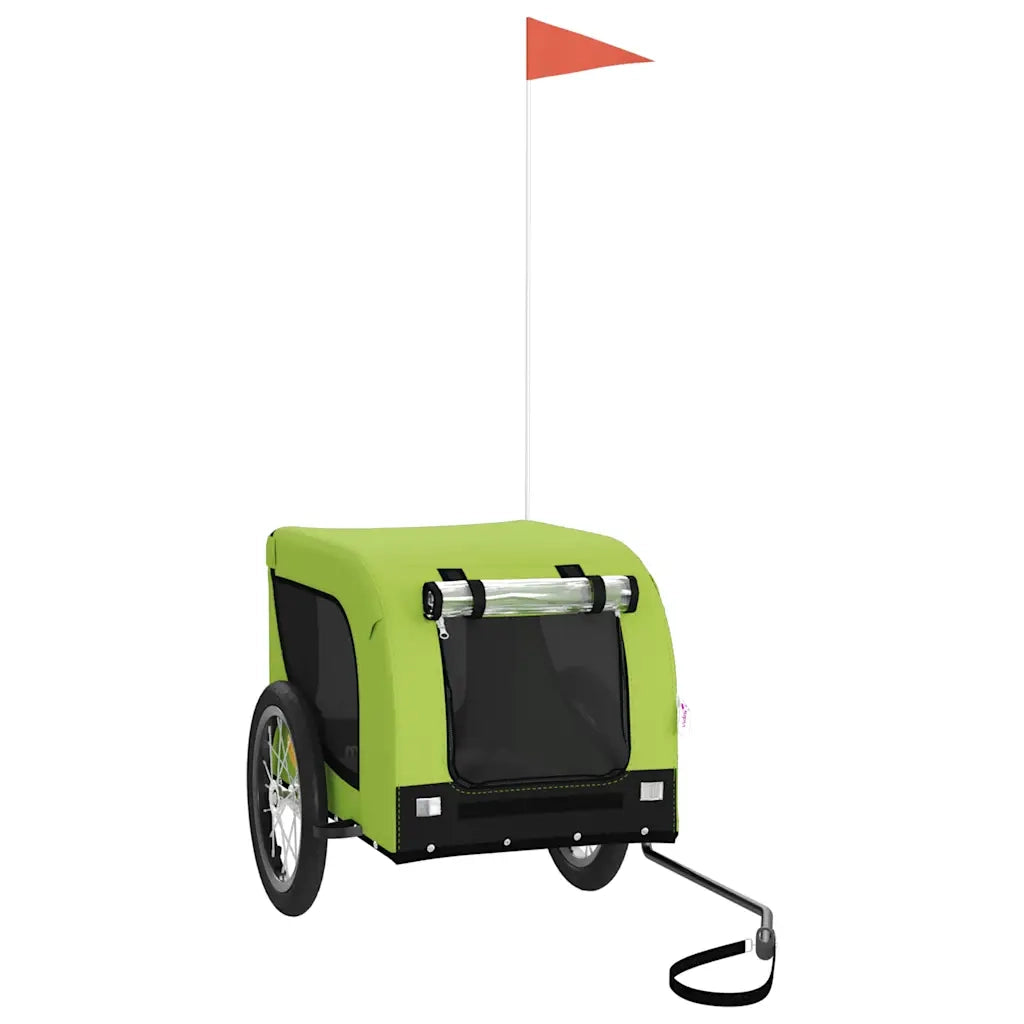 Rimorchio da Bici per Animali Verde e Nero Oxford e Ferro CFW3239221